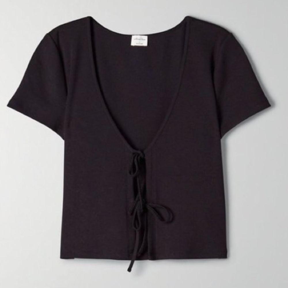 ARITZIA WILFRED ONLY TIE FRONT SHIRT